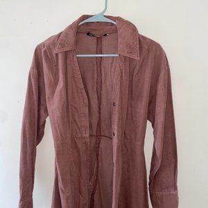 Zara mauve pink long jacket coat